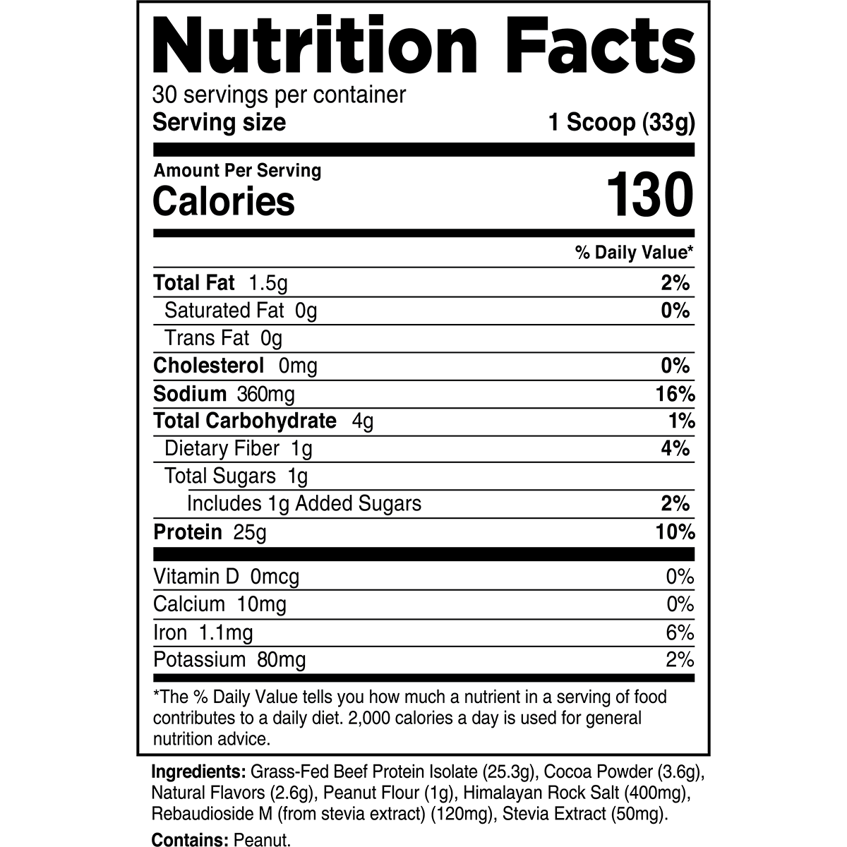 Grass-Fed Beef Protein Isolate