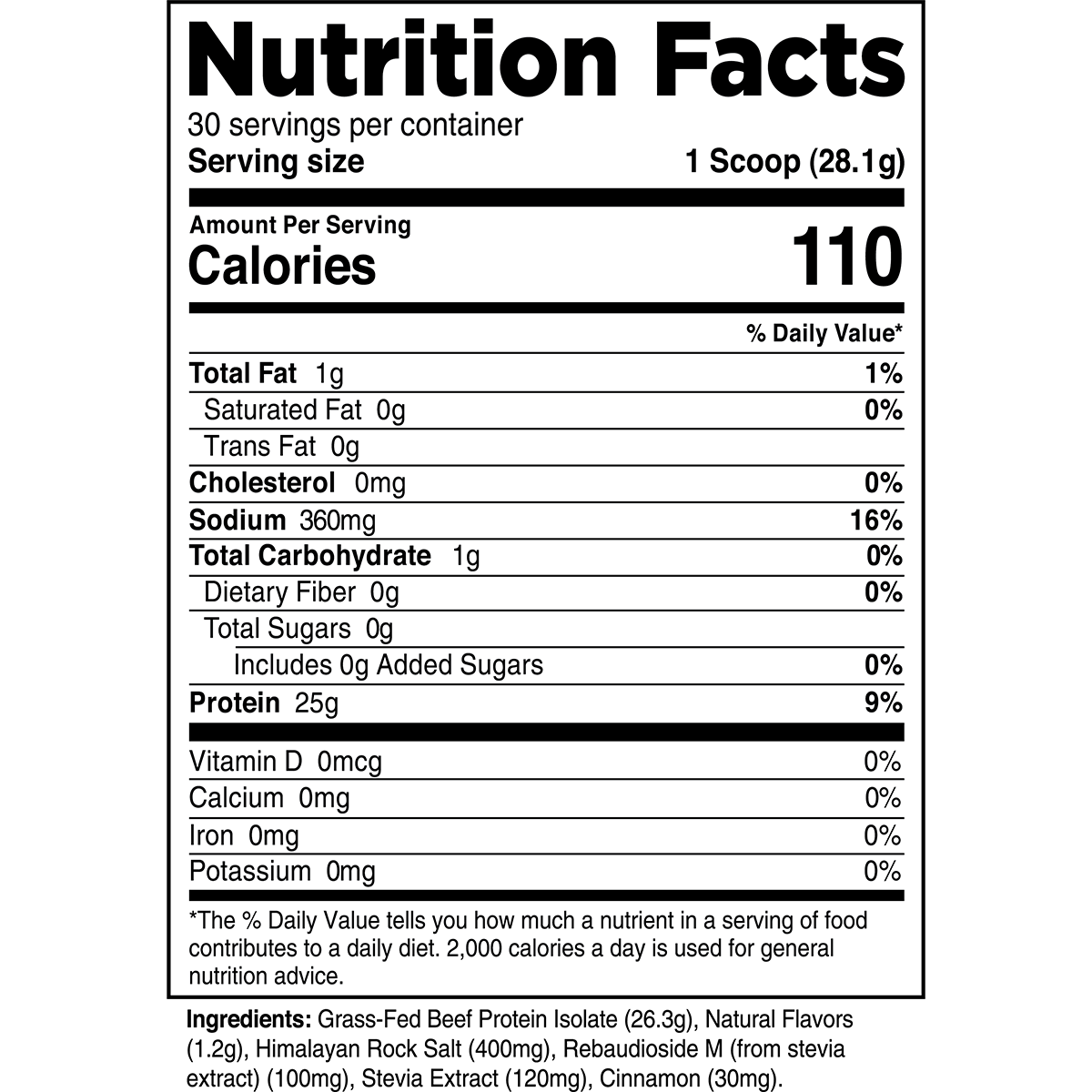 Grass-Fed Beef Protein Isolate